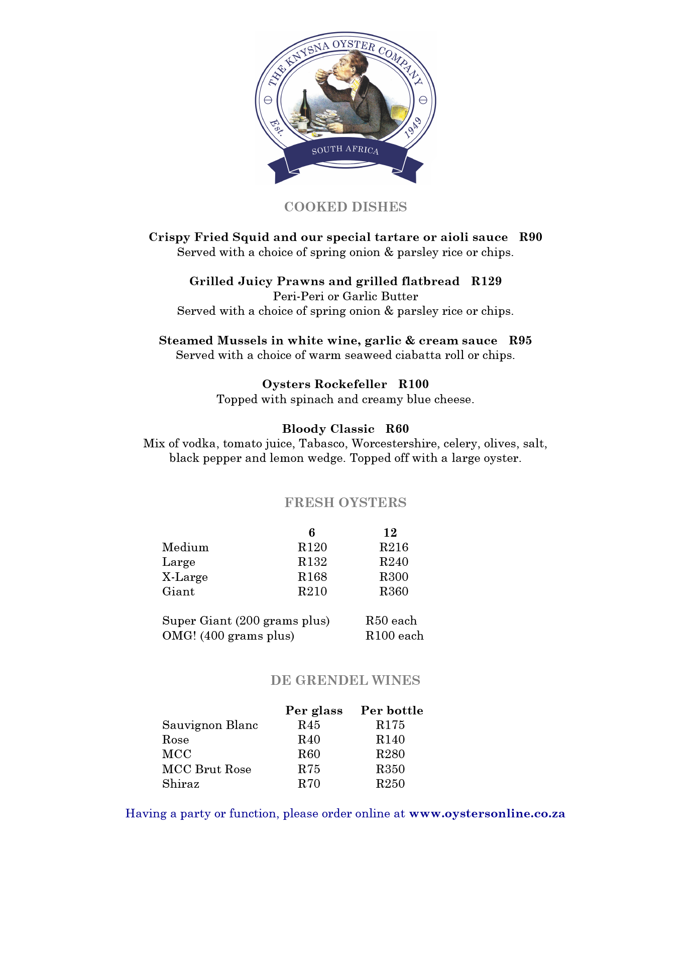 Our Oyster Bar Oysters Online