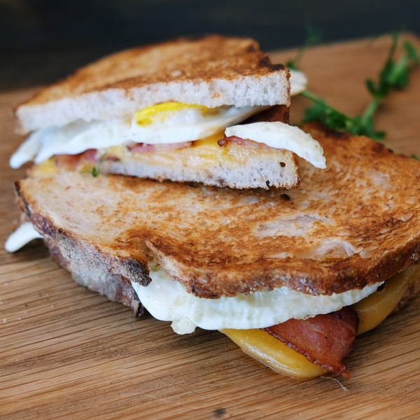 Jackson's Toasted Sourdough Bacon, Egg and Cheese (carbs = 77g)
