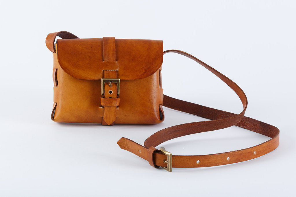 Leather small sling bag clearance